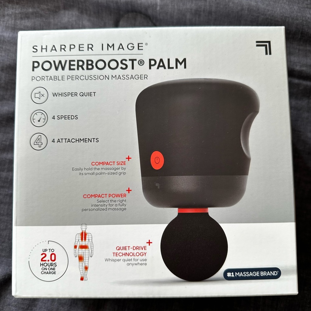 Sharper image powerboost palm, handheld size, black color